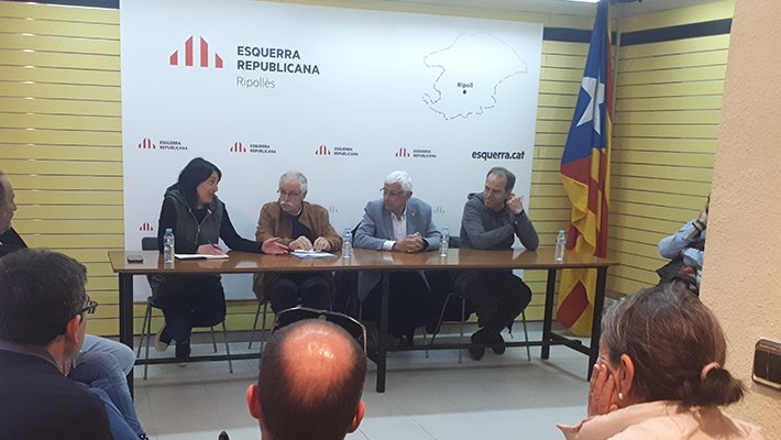 Manel Balcells durant la seva visita a Ripoll