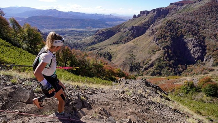 Clàudia Tremps, durant la Patagonia Run