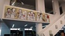 La Biblioteca Lambert Mata llueix un mural pintat per Carme Solé