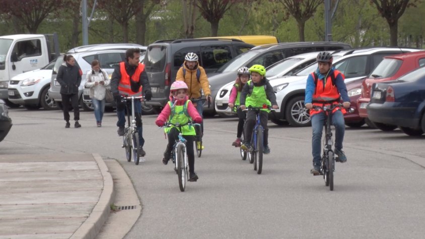 El bicibús va començar a Ripoll fa un any a l’Escola Joan Maragall