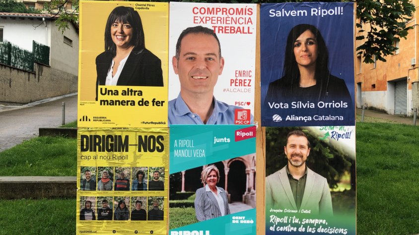 Les sis llistes que concorren a Ripoll