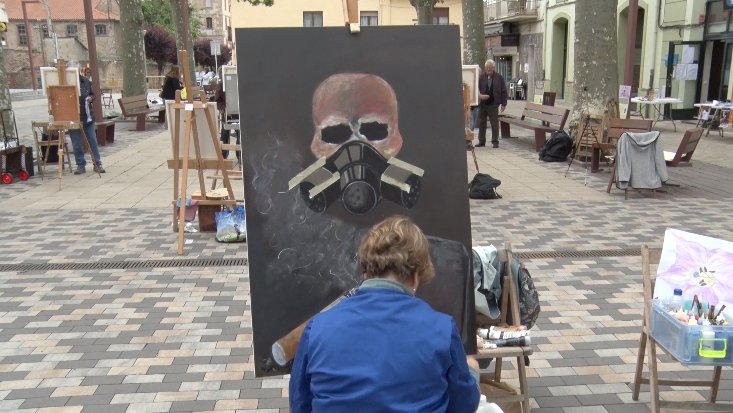 Centenars de pintors volen aportar el seu granet de sorra en la conscienciació sobre el tabaquisme