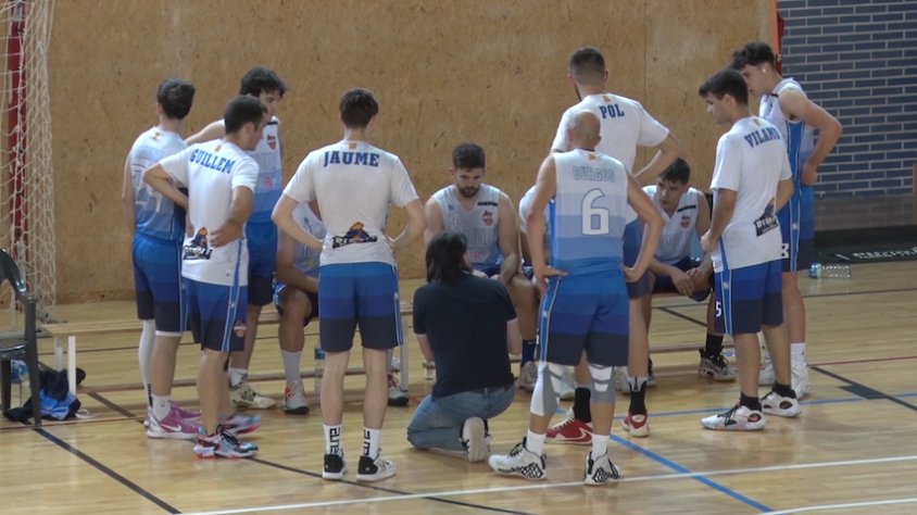 Durant un partit de la Unió Esportiva Ripoll en el Pavelló de l'Avellaneda d'aquesta temporada