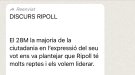 Es filtra el discurs que provaria el pacte entre Junts i ERC a Ripoll
