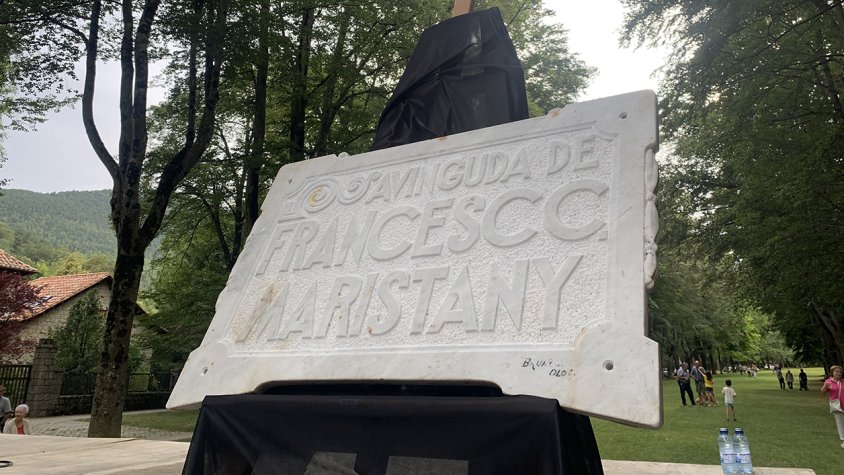 Placa original del Passeig Maristany