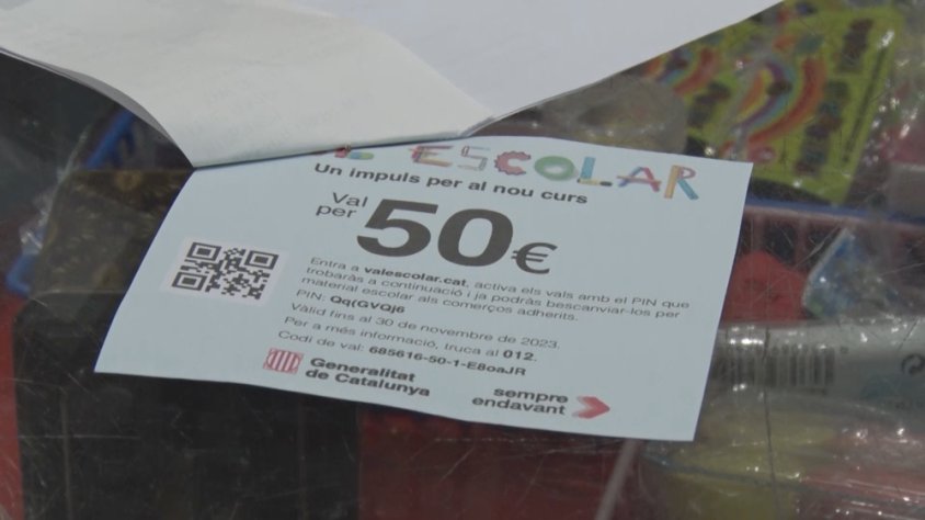 Imatge del Val de 50€ per material escolar