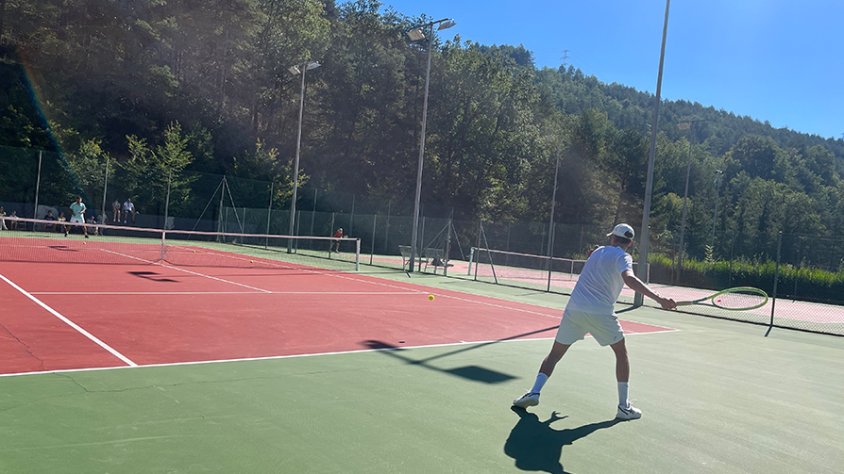 Dani Constans durant el partit d'exhibició