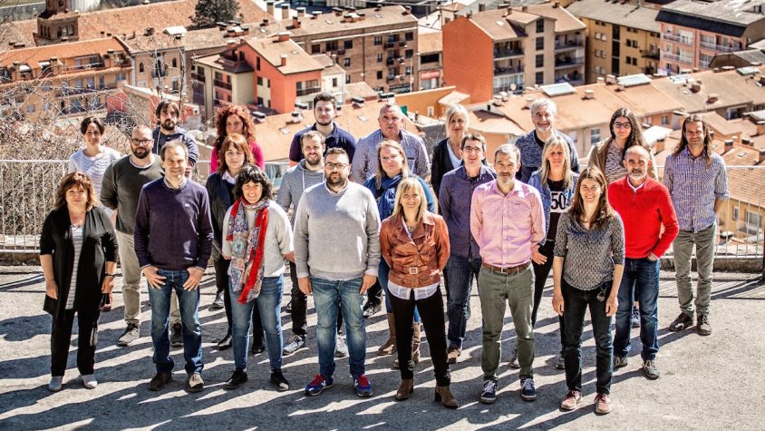 Els integrants de la llista d'ERC a Ripoll