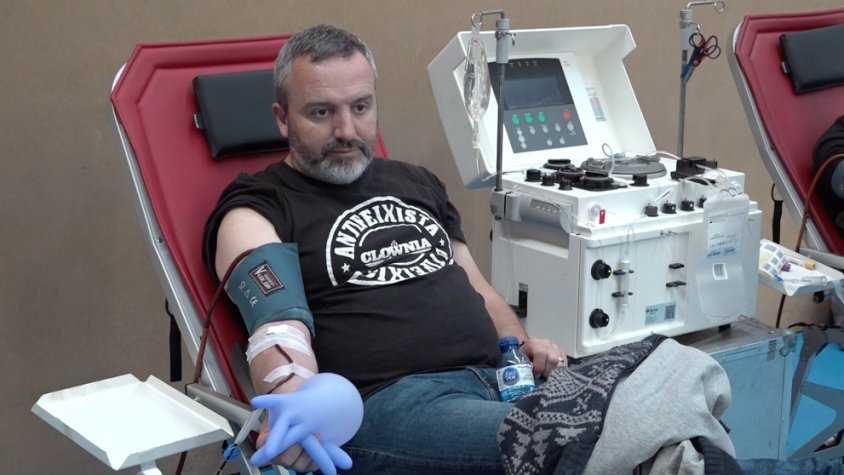 Donant de sang a l'acapte de Sant Joan de les Abadesses