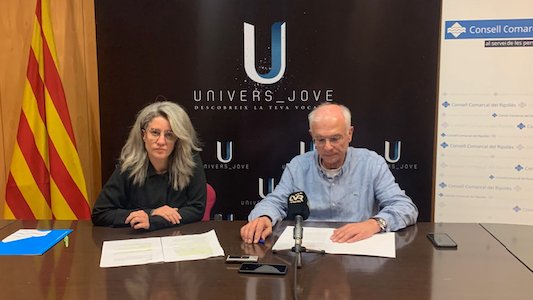 Duran i Rosell durant la presentació de l'Univers Jove 2024