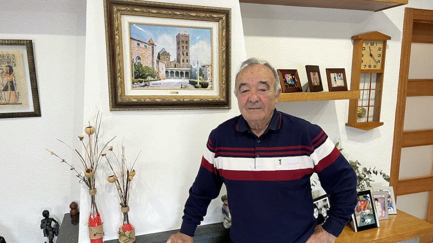 Miguel Cruz, al menjador de casa seva