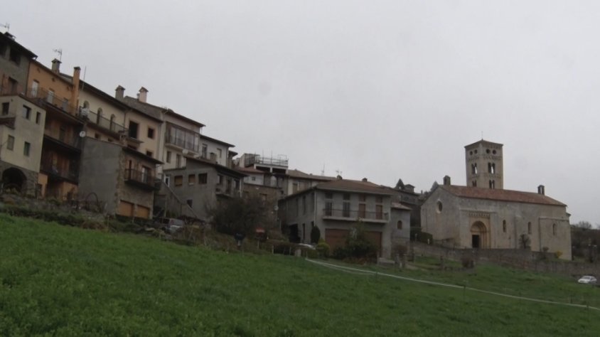 Vista del municipi de Molló, aquest mes de març