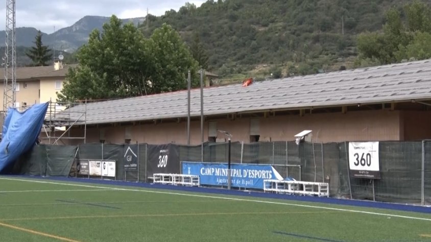 Els nous vestidors del camp de futbol s'inauguraran, ara sí, d'aquí poc