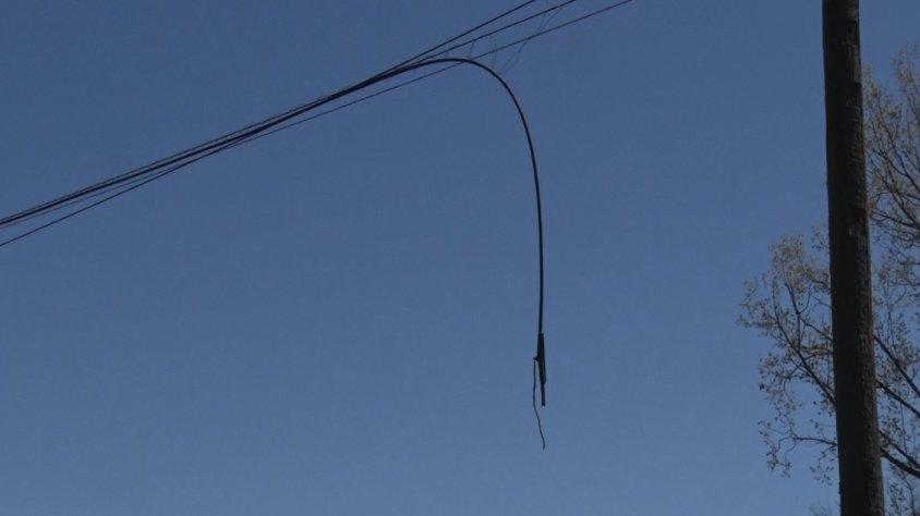 Un dels punts on s'ha tallat el servei