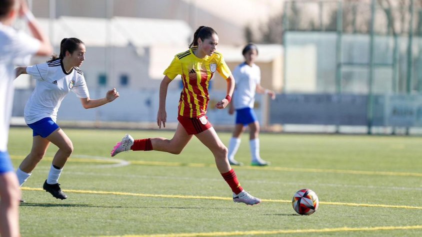 Jana Muro, en un dels seus partits amb la selecció catalana