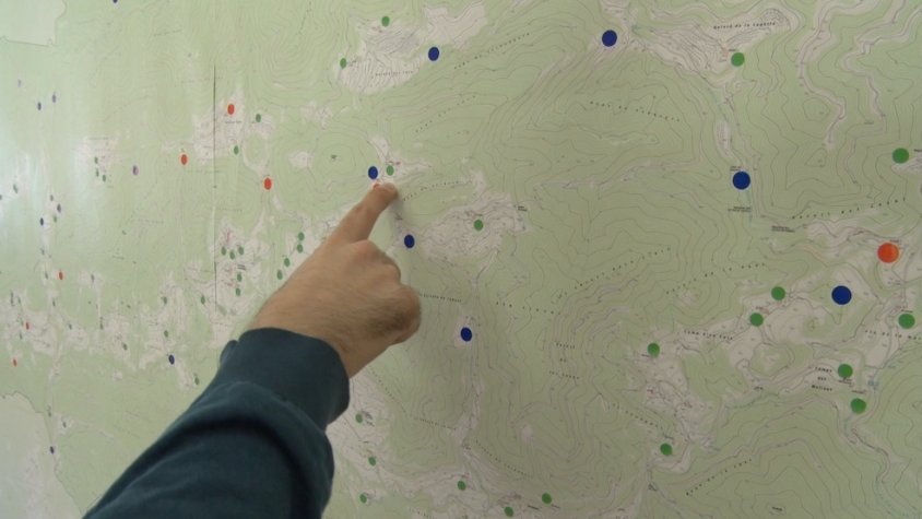 Mapa de les masies de Les Llosses que ha elaborat l'ajuntament