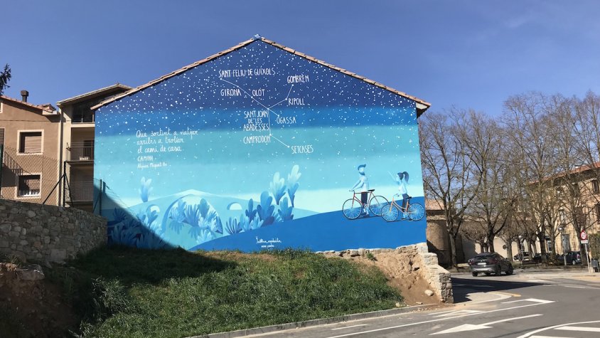 El nou mural a Can Crehuet, a Sant Joan de les Abadesses