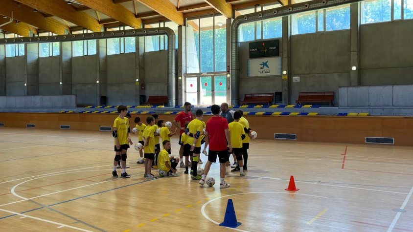 Una de les sessions de matí al pavelló Llandrius