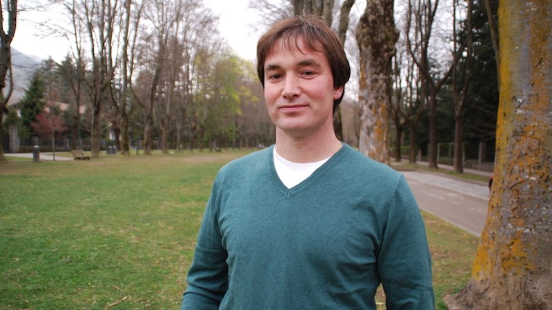 Xavier Guitart al passeig Maristany de Camprodon