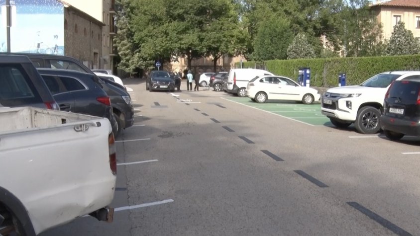 L'aparcament de Can Crehuet, a Sant Joan