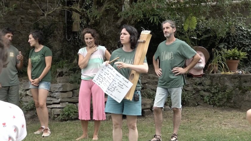 Moment de la trobada d'acordionistes