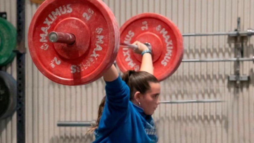 Nagore Subirana, en un entrenament