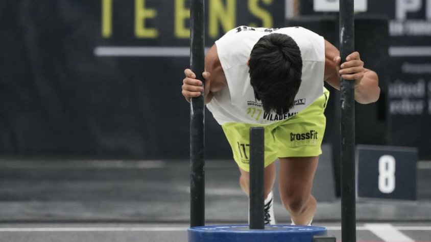 En Marc durant una de les proves dels CrossFit Games