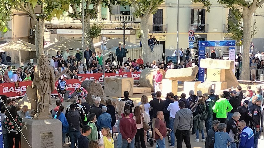 La plaça de l'Ajuntament es va convertir en una zona puntuable del Campionat del Món de Trial