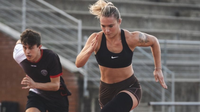 Fiona Pinar, entrenant