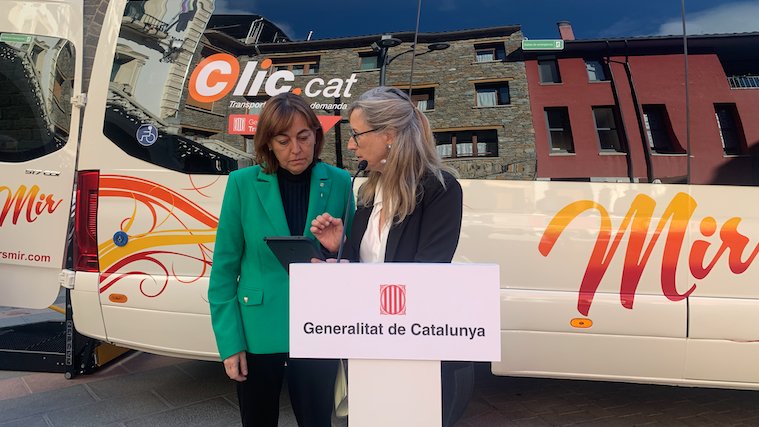 Sílvia Paneque durant la presentació de les noves línies de Clic.cat