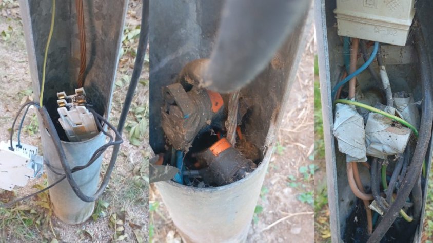 Estat d'algunes de les instal·lacions elèctriques