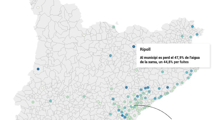 Ripoll al mapa publicat per l'ACA