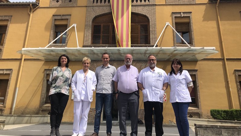 Representants de la comissió de seguiment del centenari de l'Hospital de Campdevànol