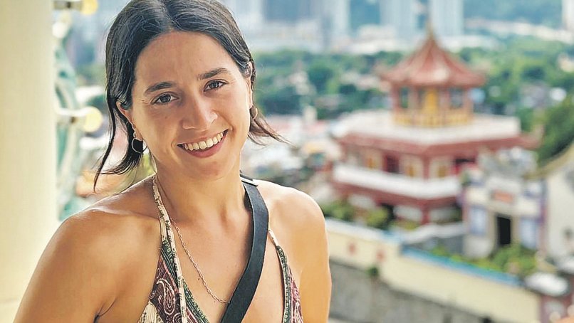 Laura Arxé, en un dels seus viatges