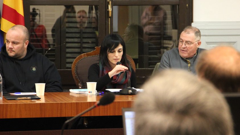 L'alcaldessa Sílvia Orriols i els regidors Guillem Barranqueras i Albert Santandreu