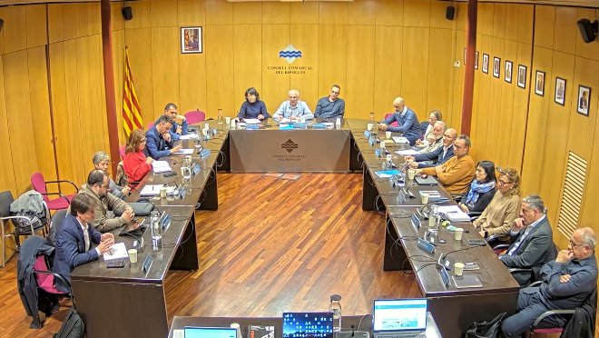Un instant del ple de gener del Consell Comarcal celebrat avui