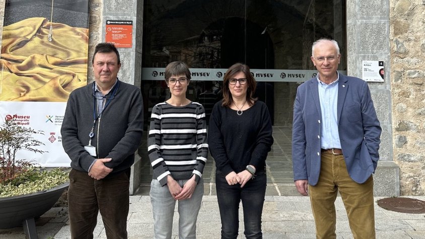 Imatge posterior de la roda de premsa de la presentació de la jornada, aquest dilluns