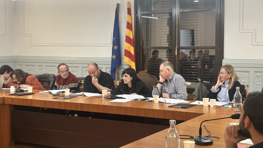 L'equip de Govern d'Aliança, en un moment del ple d'aquest dimarts