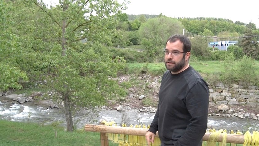 Arnau Birba a la zona on està previst construir el túnel de la connexió