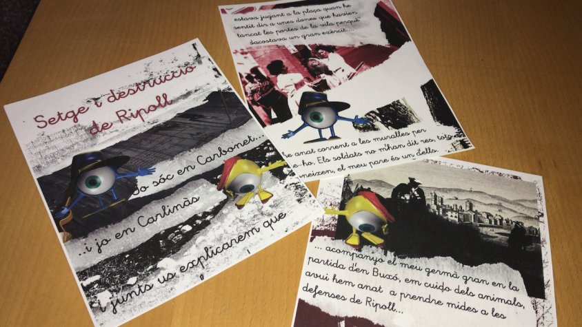 Algunes de les pàgines de la historia gràfica del setge de Ripoll