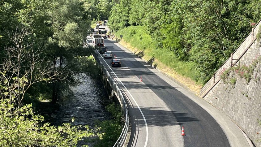 Reasfalten la Nacional 260 de Campdevànol a Ribes de Freser