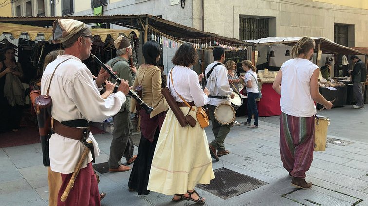 Els músics han despertat el mercadal aquest matí