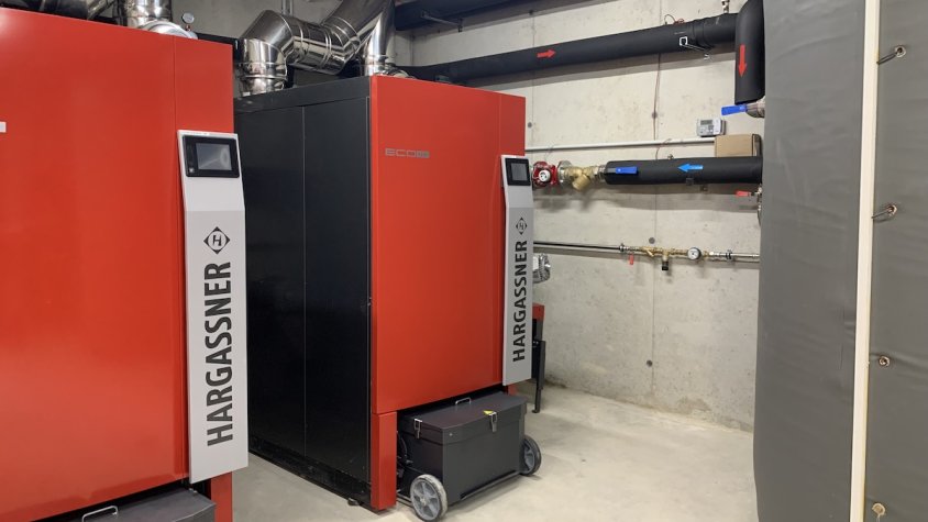 La caldera instal·lada a la residència 'L'Hospital' de Camprodon