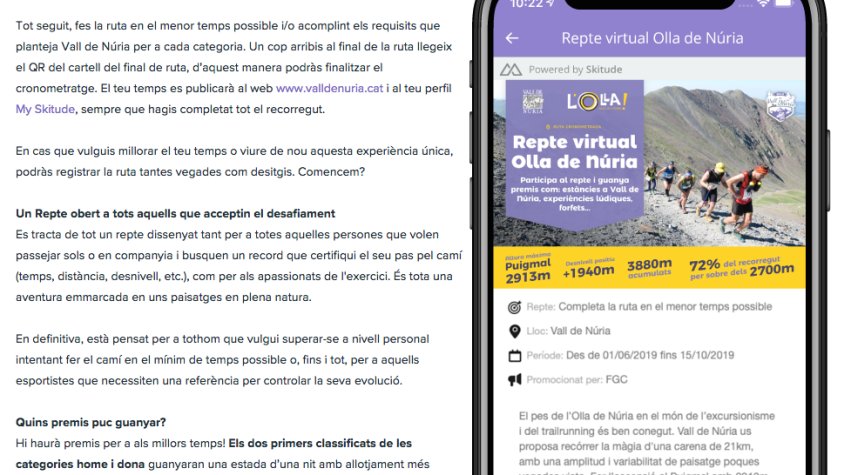 Els temps quedaran registrats a l'aplicació i sempre es podran consultar