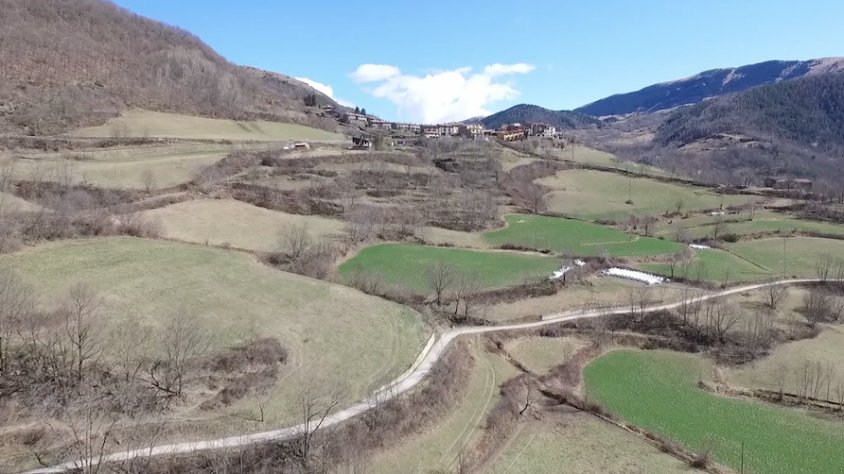 Imatge del Ripollès a vista de dron