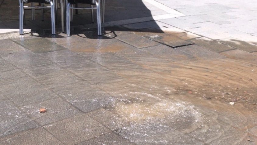 El punt on s'ha produit l'avaria