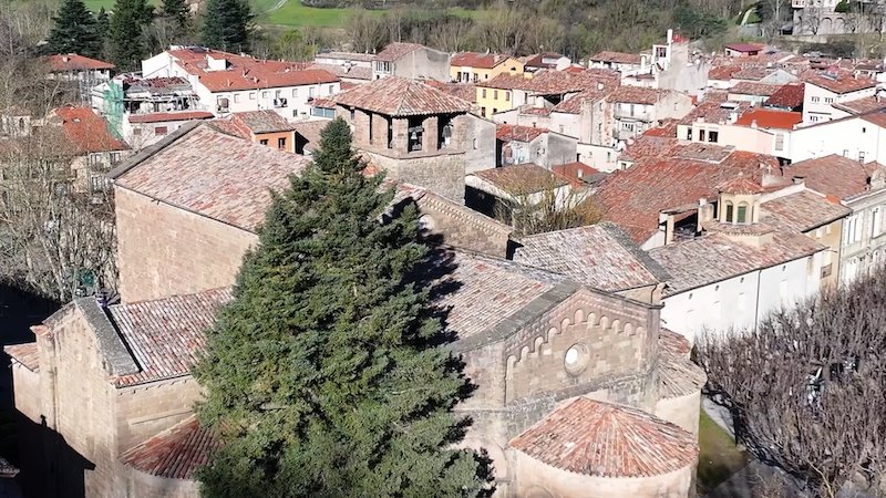 Sant Joan de les Abadesses, a vista de dron