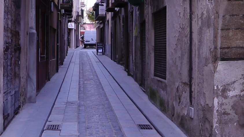 El carrer Major de Sant Joan de les Abadesses