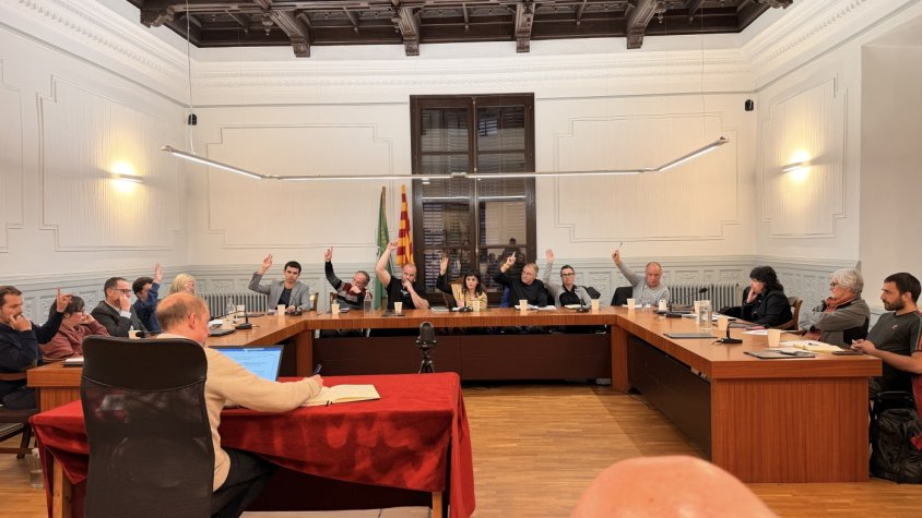 La votació amb els vots favorables d'Aliança, Junts i Som-hi
