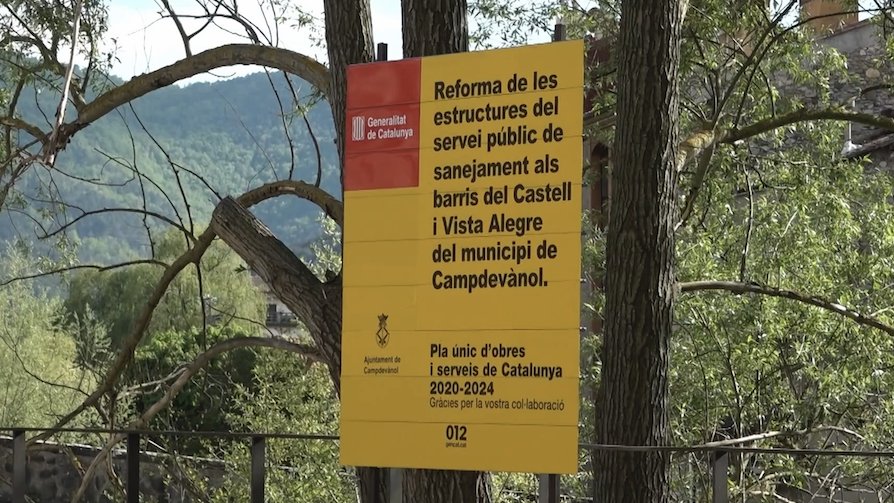 Finalitzen les obres de sanejament de la xarxa d'aigua de Campdevànol